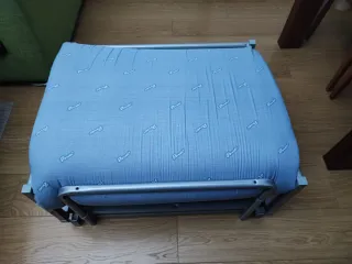 Puff Cama Plegable Tela Verde