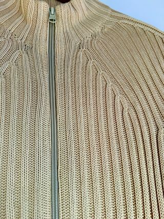 Cardigan Onyx Cotone Sabbia Zip Collo Alto