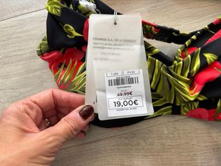 Conjunto bikini 2 sujetadores estampado tropical