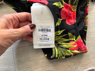 Conjunto bikini 2 sujetadores estampado tropical