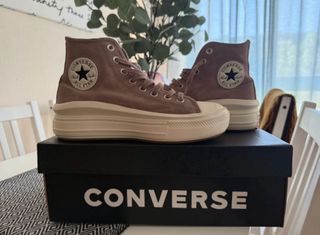 Converse plataforma rosa/beige