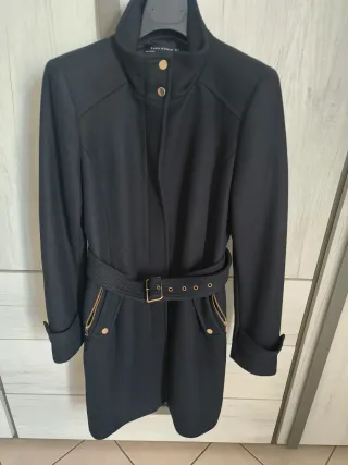 Cappotto Zara nero con cintura