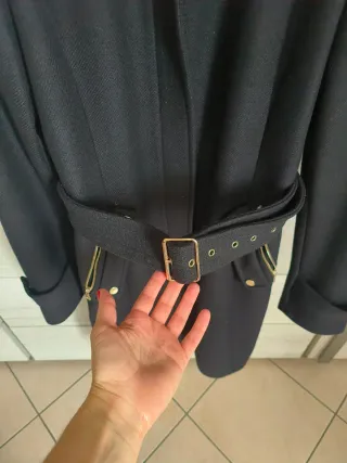 Cappotto Zara nero con cintura