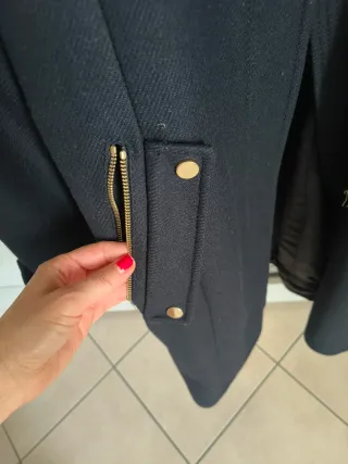 Cappotto Zara nero con cintura
