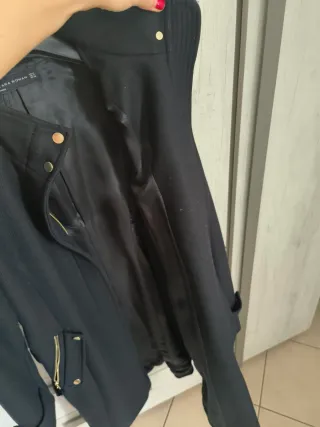 Cappotto Zara nero con cintura