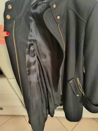 Cappotto Zara nero con cintura