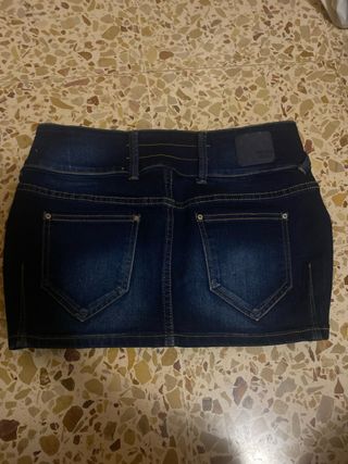 Falda vaquera mini azul