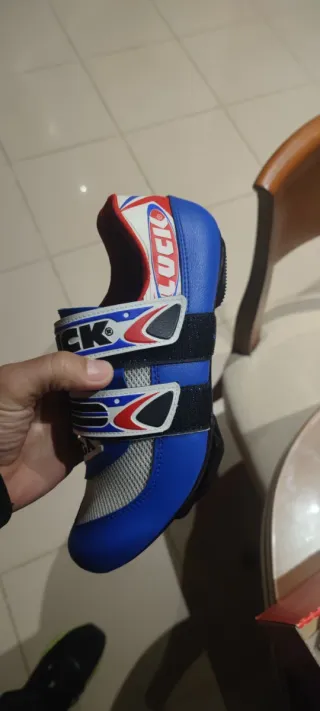 Botas Ciclismo LUCK Retro Azul/Blanco