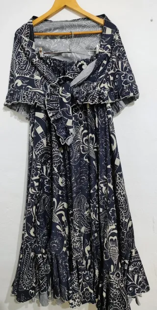 Falda Rociera y pico estampado