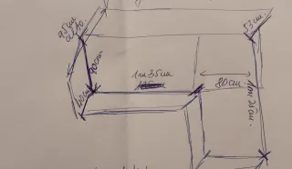 Sofá Cama 3 Plazas Tela Gris oscuro/Blanco