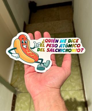 Pegatina Salchichonio Los Simpson Arcoíris