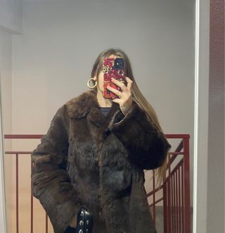 Abrigo Pelo Piel Auténtica de Zorro talla M