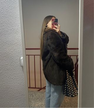 Abrigo Pelo Piel Auténtica de Zorro talla M