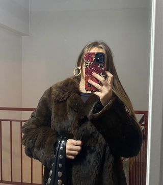 Abrigo Pelo Piel Auténtica de Zorro talla M