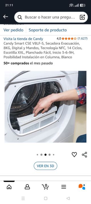 Secadora Candy Smart