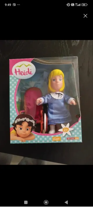 Muñeca Heidi con silla de ruedas