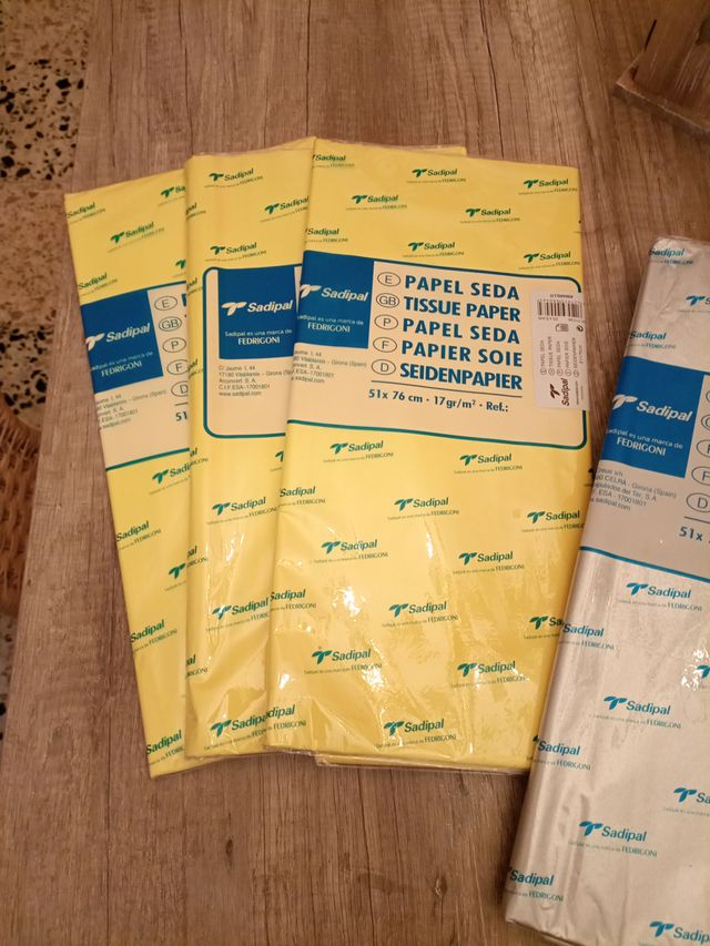 Lote de papel seda Sadipal. 6 unid .