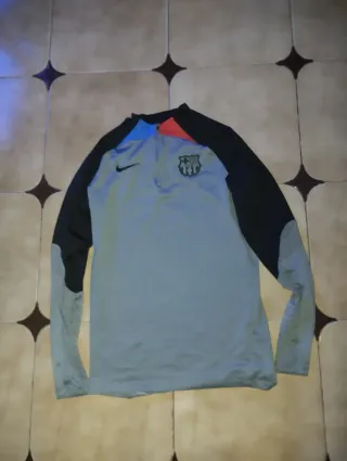 Sudadera FC Barcelona Nike Gris Negra
