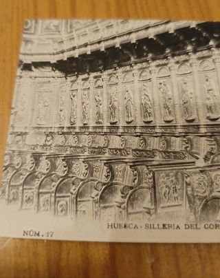 Postal Antigua Huesca Sillería del Coro Catedral