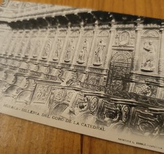 Postal Antigua Huesca Sillería del Coro Catedral