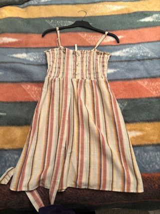 Vestido corto de rayas