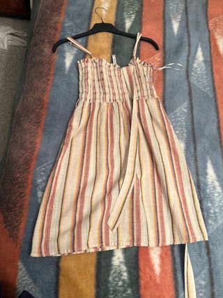 Vestido corto de rayas