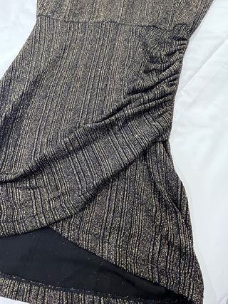 Vestido Mango Negro y Dorado