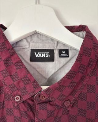 Camisa Vans cuadros roja Talla M