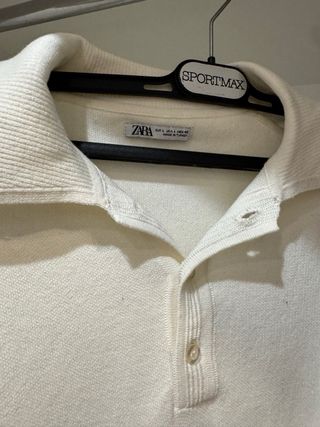 Jersey Zara punto manga corta blanco