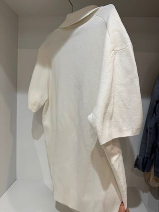 Jersey Zara punto manga corta blanco