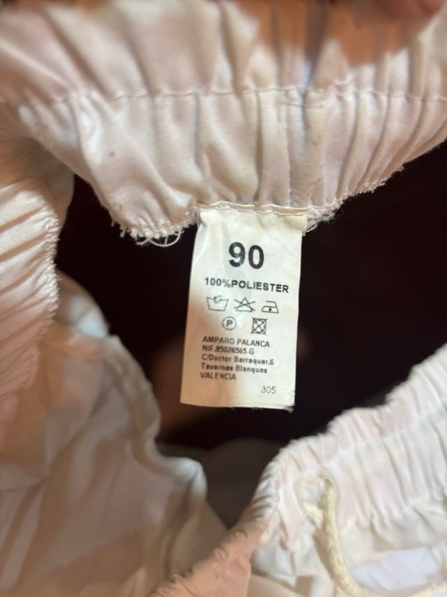 Cancán blanco de tul y volantes