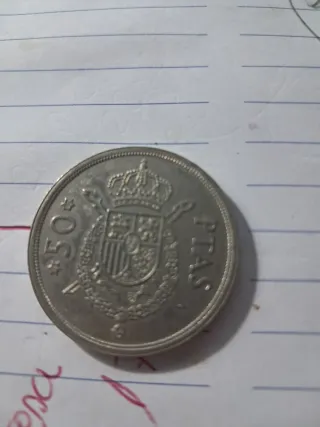 Moneda 50 Pesetas Escudo Corona