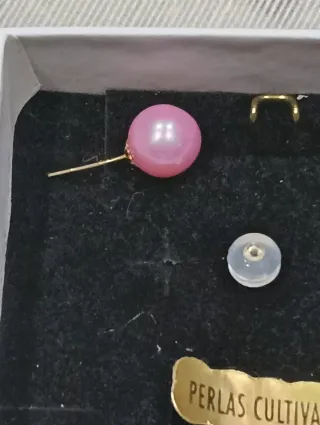 Pendientes Perlas Cultivadas Oro Rosa