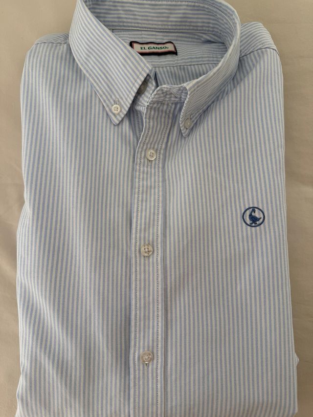 Camisa El Ganso Rayas Azul y Blanco