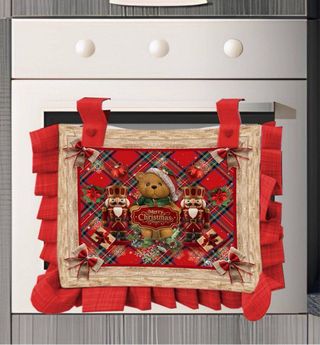 Kit Tovagliato Natale Tartan Rosso e Beige