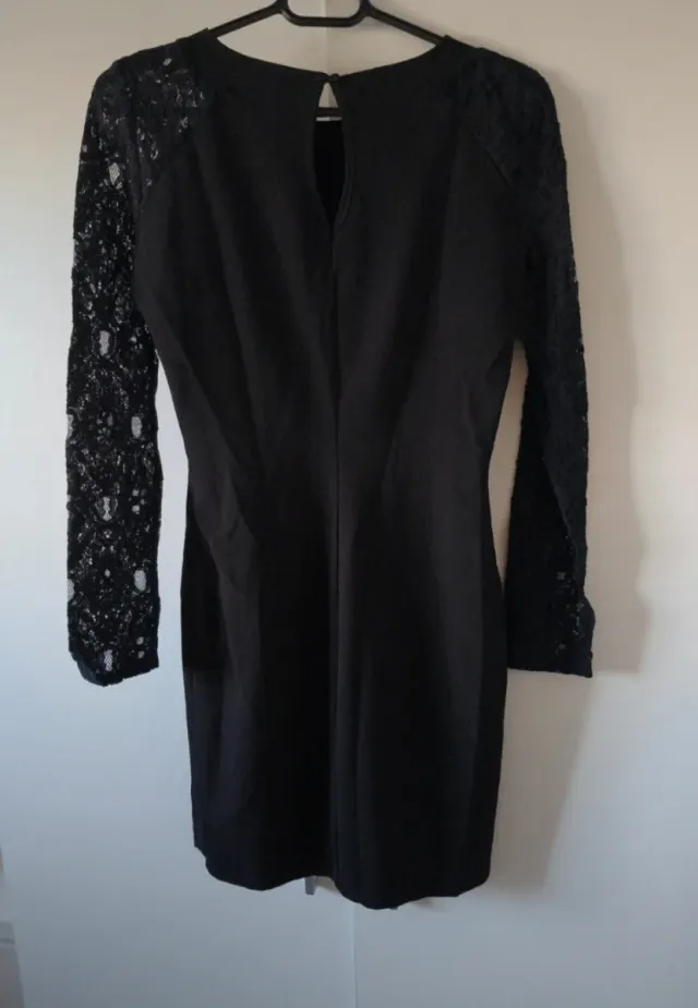 Vestido Lefties Negro Talla M Encaje