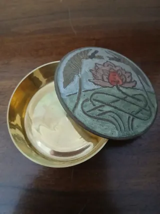 Portagioie/Portacipria Ottone Smaltato Anni '60