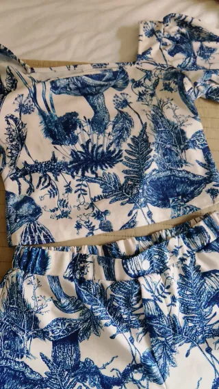 Conjunto Shein Blusa y Shorts Estampado Floral