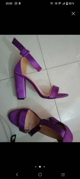 Vestido morado lentejuelas talla única