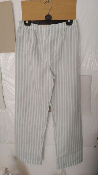 Pijama Nocturno Rayas Verdes Talla L