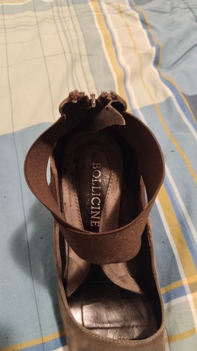 Scarpe grigie con tacco