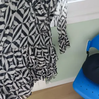 Vestido estampado blanco y negro