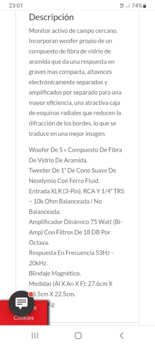 KRK Rokit 5 Monitor de Estudio Activo+soportes