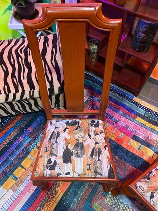 4 Sillas Vintage de Diseño, replica dinastía seda