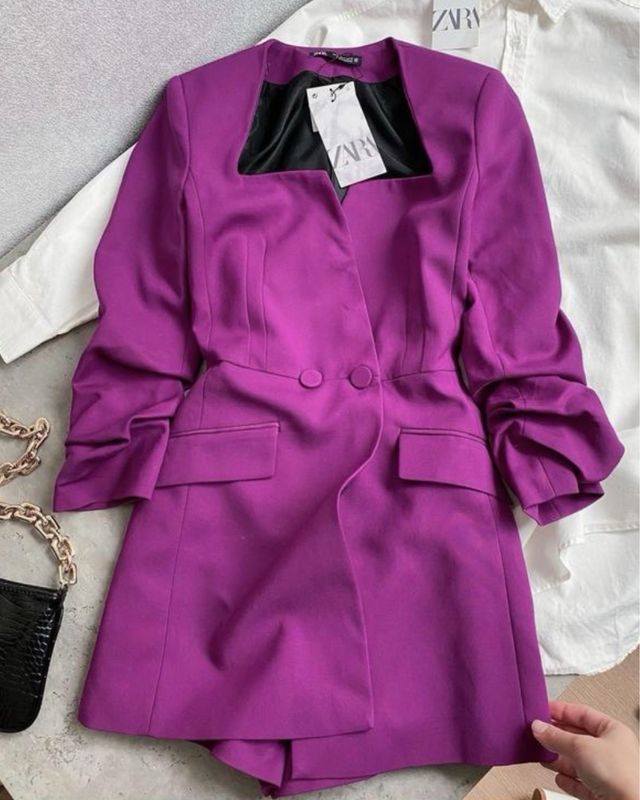 Mono blazer morado