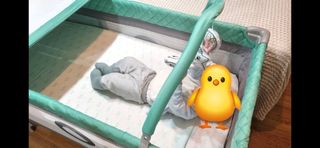 Cuna de viaje para bebé con colchón