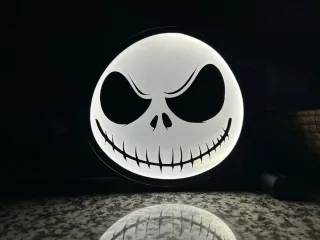 Lámpara LED Jack Skellington impresa en 3d 
