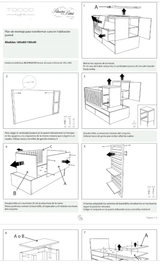 Cuna convertible Palacio del Bebé