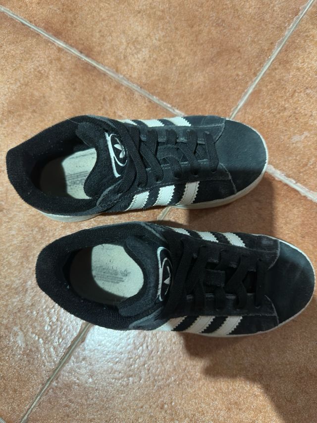 Zapatillas Adidas Campus Negras Talla 32