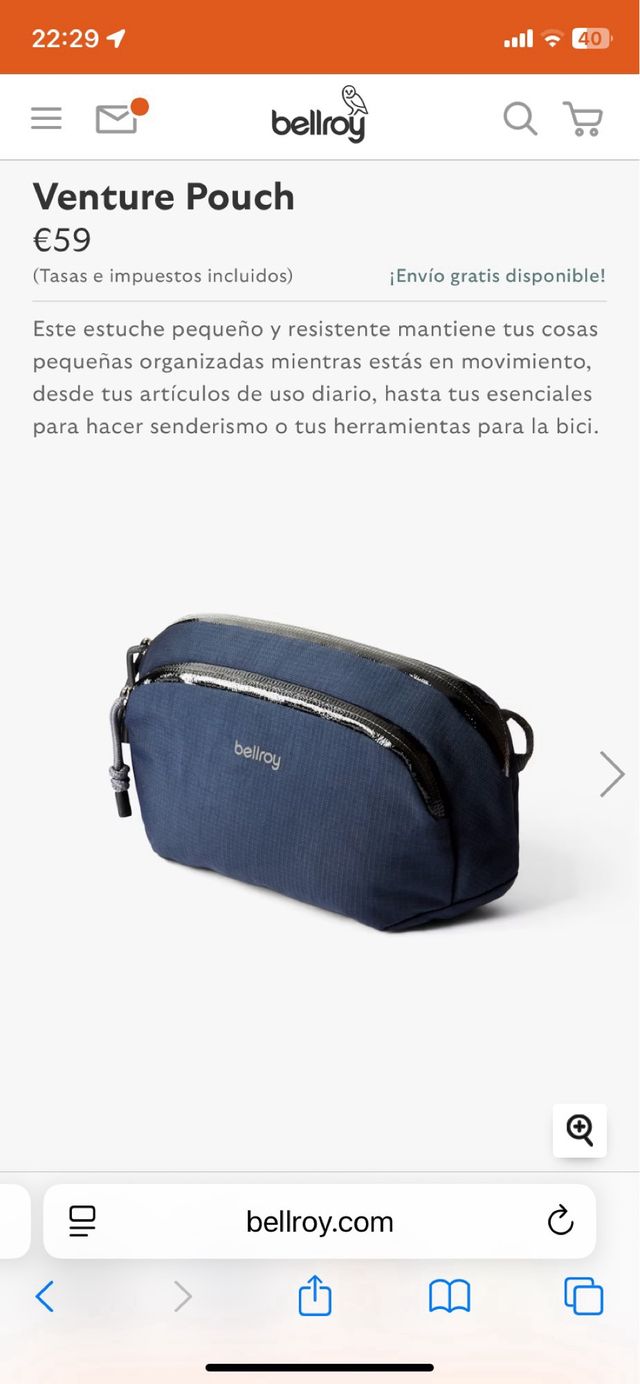 Nuova borsa da toilette verde Bellroy